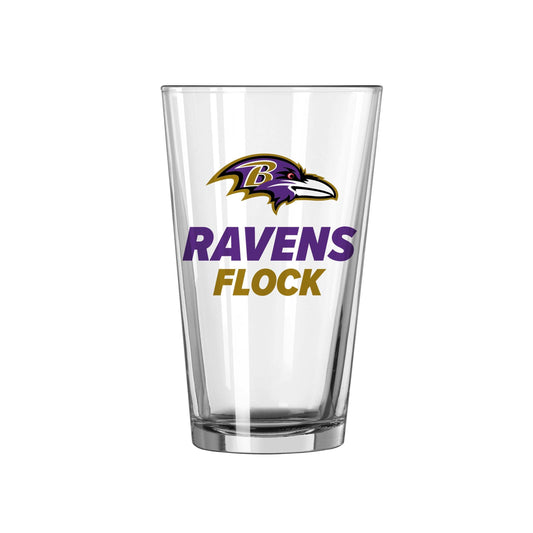 Baltimore Ravens 16oz Slogan Pint Glass - Logo Brands - Flyclothing LLC