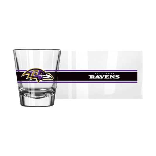 Baltimore Ravens 2oz Stripe Shot Glass - Logo Brands - Flyclothing LLC