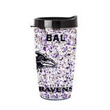 Baltimore Ravens 16oz Terrazzo Dbl Wall Clear Tumbler - Logo Brands - Flyclothing LLC
