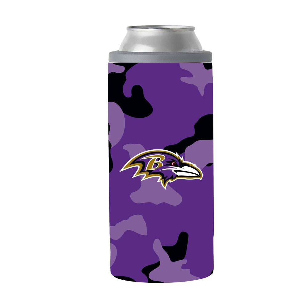 Baltimore Ravens Camo Swagger 12oz Slim Can Coolie - Logo Brands - Flyclothing LLC