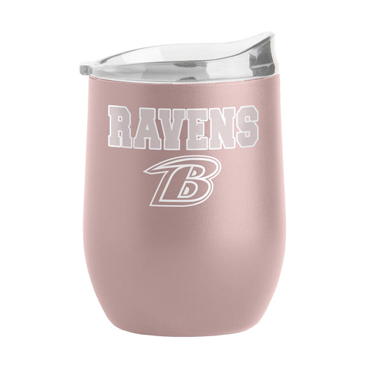 Baltimore Ravens 16oz Stencil Powder Coat Curved Beverage - Logo Brands - Flyclothing LLC