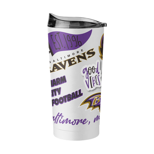 Baltimore Ravens 20oz Native Powder Coat Tumbler - Logo Brands - Flyclothing LLC