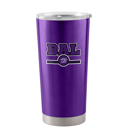 Baltimore Ravens Letterman 20oz Stainless Tumbler - Logo Brands - Flyclothing LLC