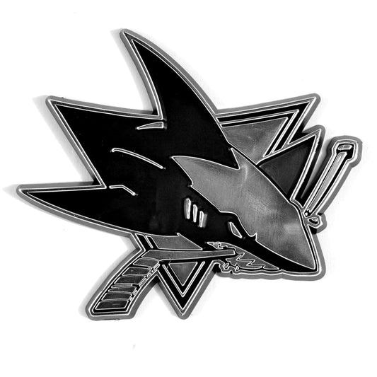 San Jose Sharks Molded Chrome Plastic Emblem - San Jose Sharks