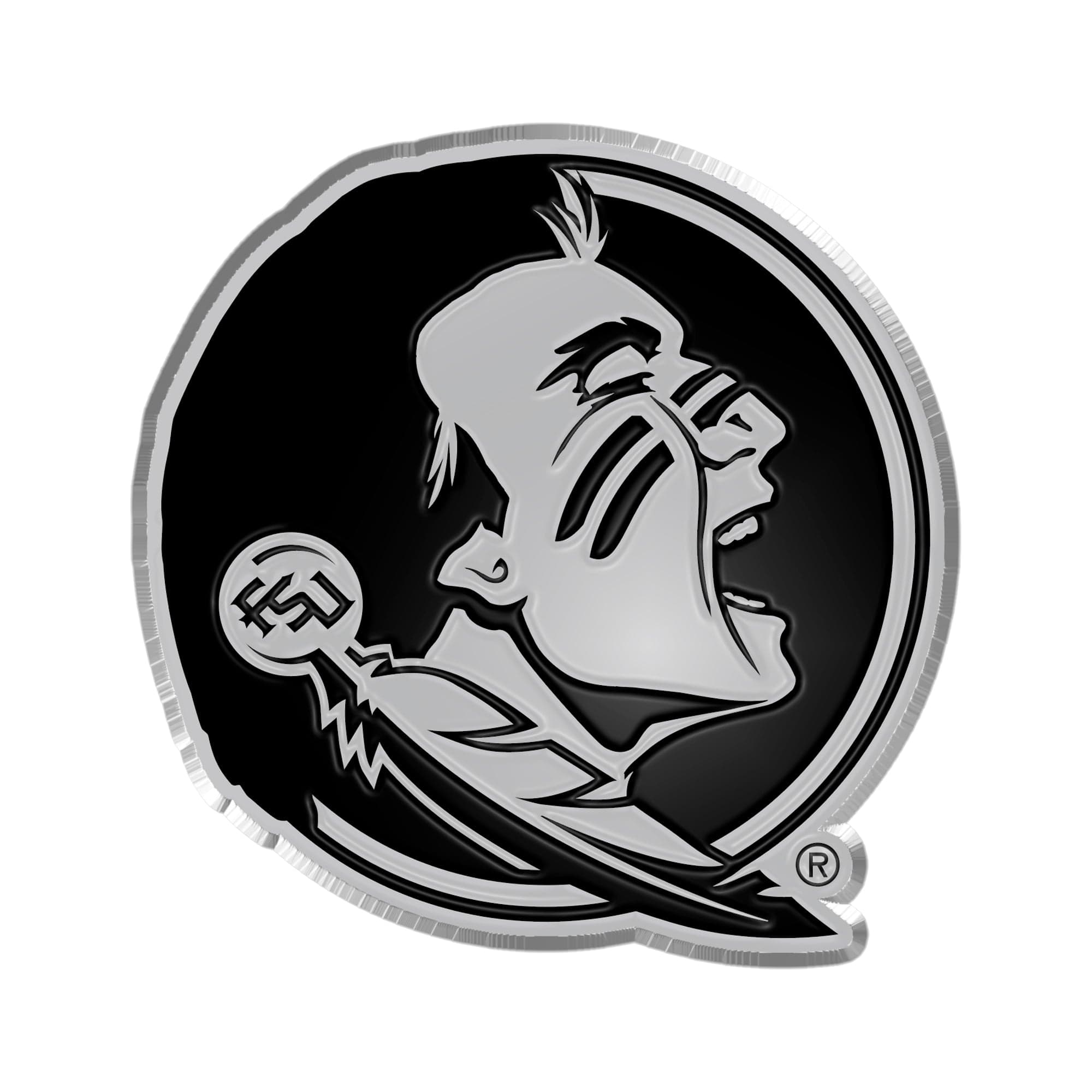 Florida State Seminoles Molded Chrome Plastic Emblem - Florida State