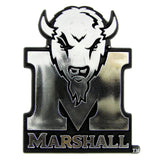 Marshall Thundering Herd Molded Chrome Plastic Emblem - Marshall