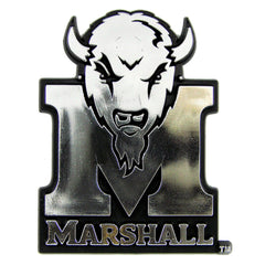 Marshall Thundering Herd Molded Chrome Plastic Emblem - Marshall