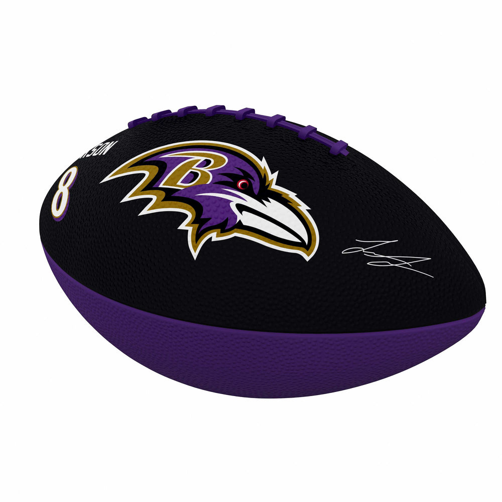 Baltimore Ravens Lamar Jackson Junior Size Rubber Football - Logo Brands - Flyclothing LLC