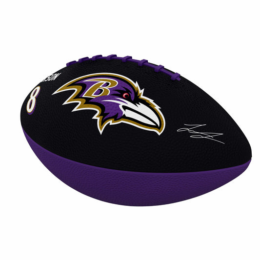 Baltimore Ravens Lamar Jackson Junior Size Rubber Football - Logo Brands - Flyclothing LLC