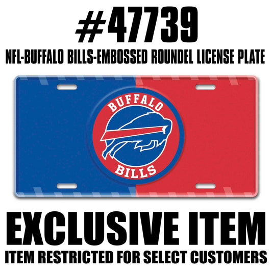 NFL - Buffalo Bills Embossed Roundel License Plate - Logo Brands - Flyclothing LLC