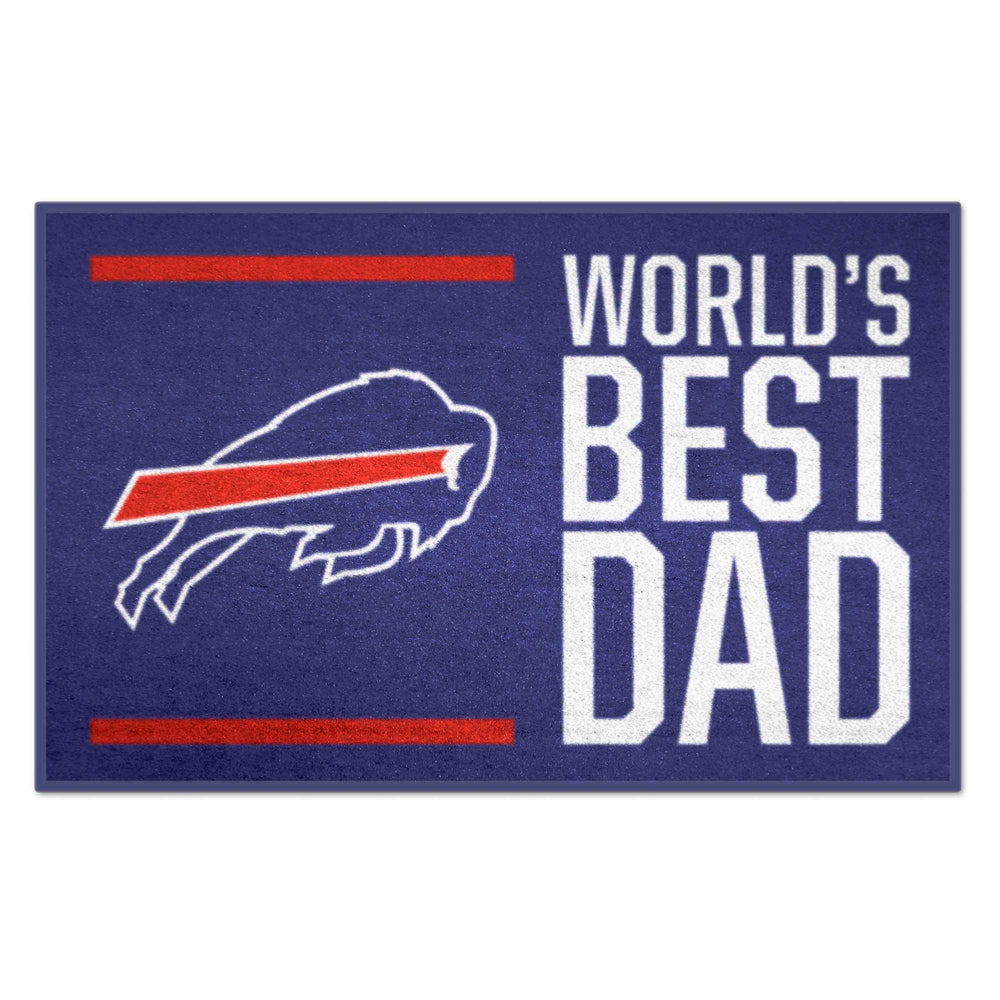 NFL - Buffalo Bills Starter Mat - World's Best Dad - Logo Brands - Flyclothing LLC