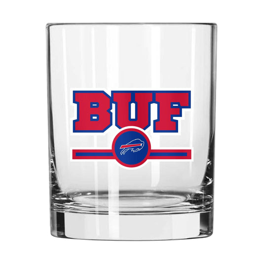 Buffalo Bills 14oz Letterman Rocks Glass - Logo Brands - Flyclothing LLC