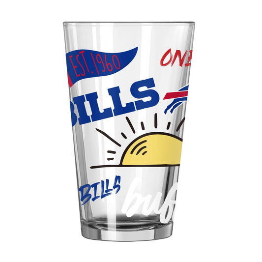 Buffalo Bills 16oz Native Pint Glass - Logo Brands - Flyclothing LLC