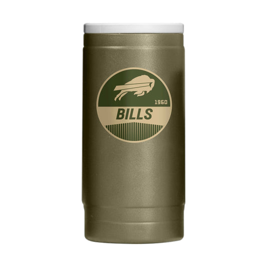 Buffalo Bills Badge Powder Coat Slim Can Coolie - Logo Brands - Flyclothing LLC