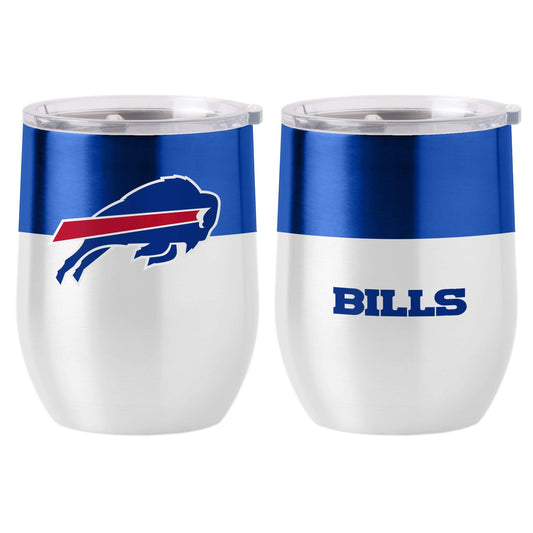 Buffalo Bills Colorblock 16oz Stainless Curved Beverage - Logo Brands - Flyclothing LLC