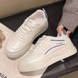 Classic Lace-Up Platform Sneakers - Trendsi - Flyclothing LLC