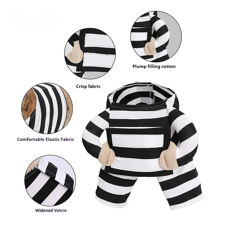 Dog Halloween Pet Costume Striped Funny Clothes - My Store - Flyclothing LLC
