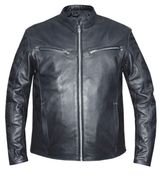 Stealth - Men's Premium Leather Motorcycle Jacket - Unik Just for Bikers - Flyclothing LLC