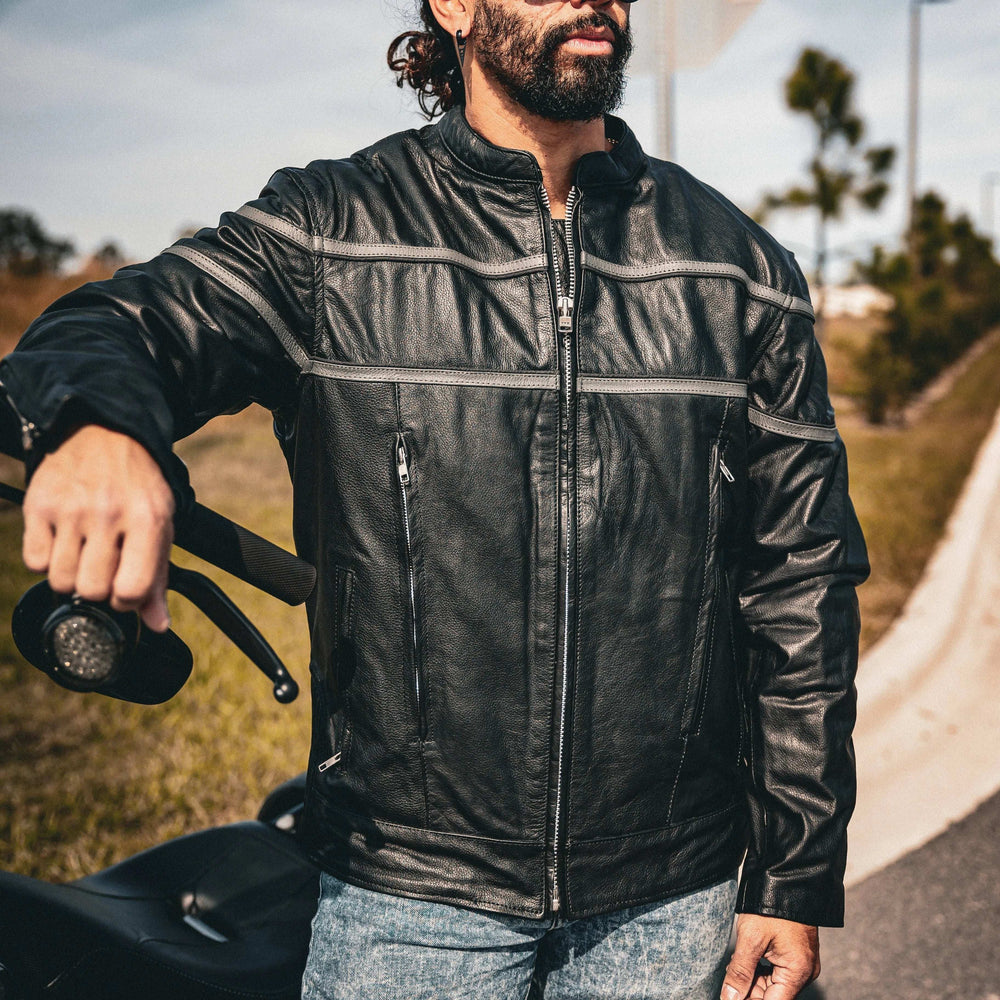 Viper - Mens Premium Leather Jacket - Unik Just for Bikers - Flyclothing LLC