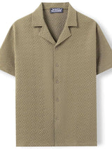 Men's Plus Size Button Down Short Sleeve Shirt - Trendsi - Flyclothing LLC