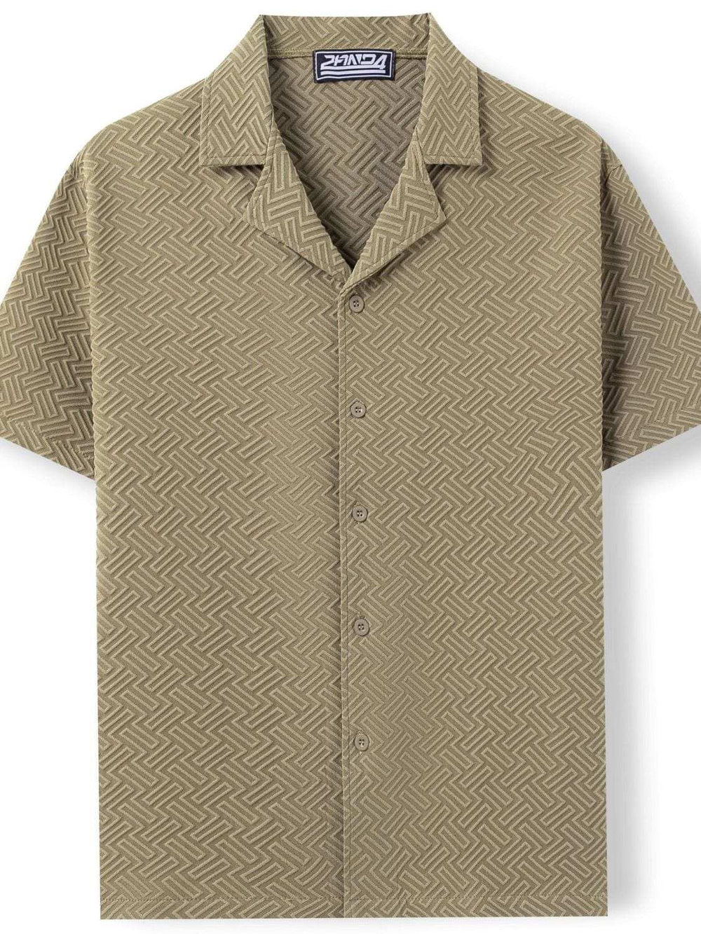 Men's Plus Size Button Down Short Sleeve Shirt - Trendsi - Flyclothing LLC