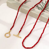 2 Piece Bohemian Beaded Necklace - Trendsi - Flyclothing LLC