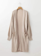 Pocketed Open Front Long Sleeve Cardigan - Trendsi - Flyclothing LLC