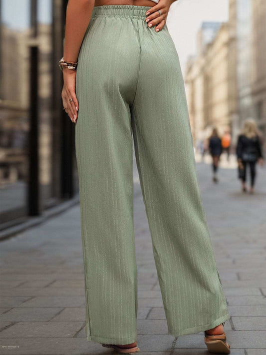 High Waist Wide Leg Pants - Trendsi - Flyclothing LLC