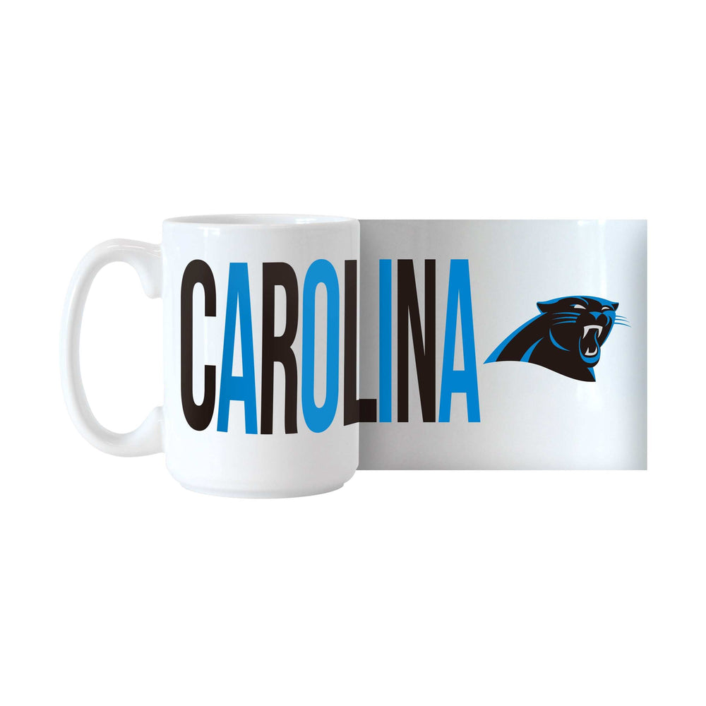 Carolina Panthers Overtime 15 oz Sublimated Mug - Logo Brands - Flyclothing LLC