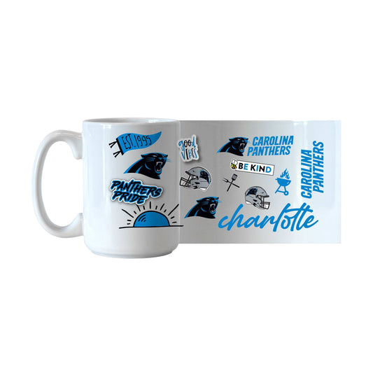 Carolina Panthers 15oz Native Sublimated Mug - Logo Brands - Flyclothing LLC