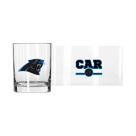Carolina Panthers 14oz Letterman Rocks Glass - Logo Brands - Flyclothing LLC