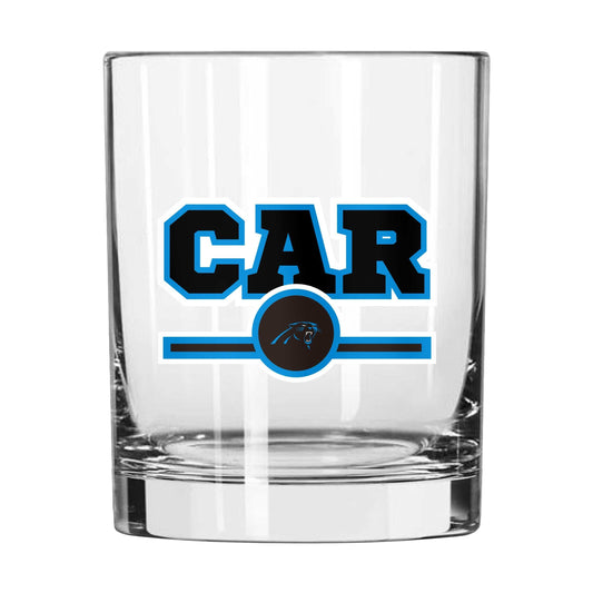 Carolina Panthers 14oz Letterman Rocks Glass - Logo Brands - Flyclothing LLC