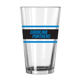 Carolina Panthers 16oz Stripe Pint Glass - Logo Brands - Flyclothing LLC