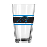 Carolina Panthers 16oz Stripe Pint Glass - Logo Brands - Flyclothing LLC