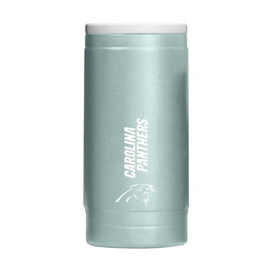 Carolina Panthers Vertical Powder Coat Slim Can Coolie - Logo Brands - Flyclothing LLC