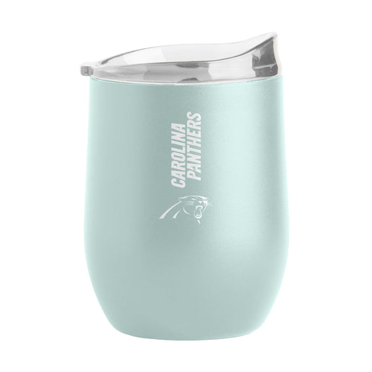 Carolina Panthers 16oz Vertical Powder Coat Curved Beverage - Logo Brands - Flyclothing LLC