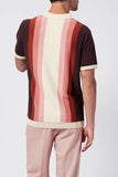 Men's Plus Size Contrast Striped Short Sleeve Polo - Trendsi