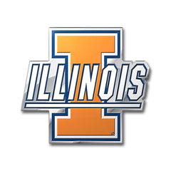 Illinois Illini Heavy Duty Aluminum Embossed Color Emblem - Illinois