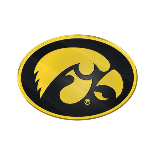 Iowa Hawkeyes Heavy Duty Aluminum Embossed Color Emblem - Iowa