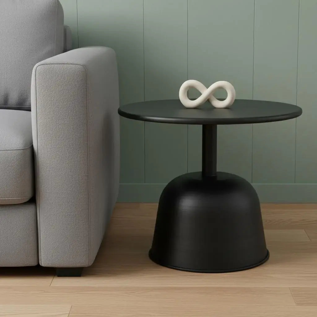 20" Black Iron and Metal Tray Table - Homeroots - Flyclothing LLC