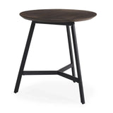 23" Espresso and Black Solid Wood and Metal Tray Table - Homeroots - Flyclothing LLC