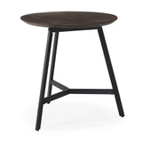 23" Espresso and Black Solid Wood and Metal Tray Table - Homeroots - Flyclothing LLC