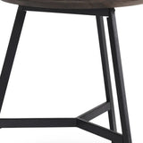 23" Espresso and Black Solid Wood and Metal Tray Table - Homeroots - Flyclothing LLC