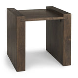 22" Espresso and Brown Solid Wood and Wood Tray Table - Homeroots - Flyclothing LLC