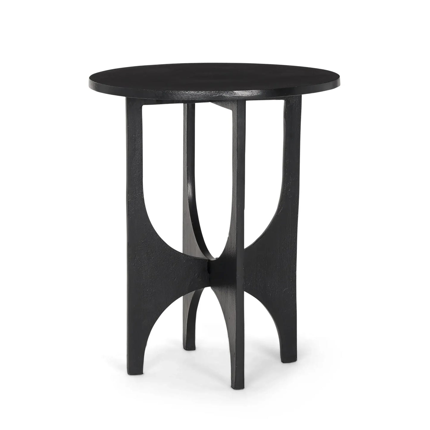 18" Black Iron and Metal Tray Table - Homeroots - Flyclothing LLC