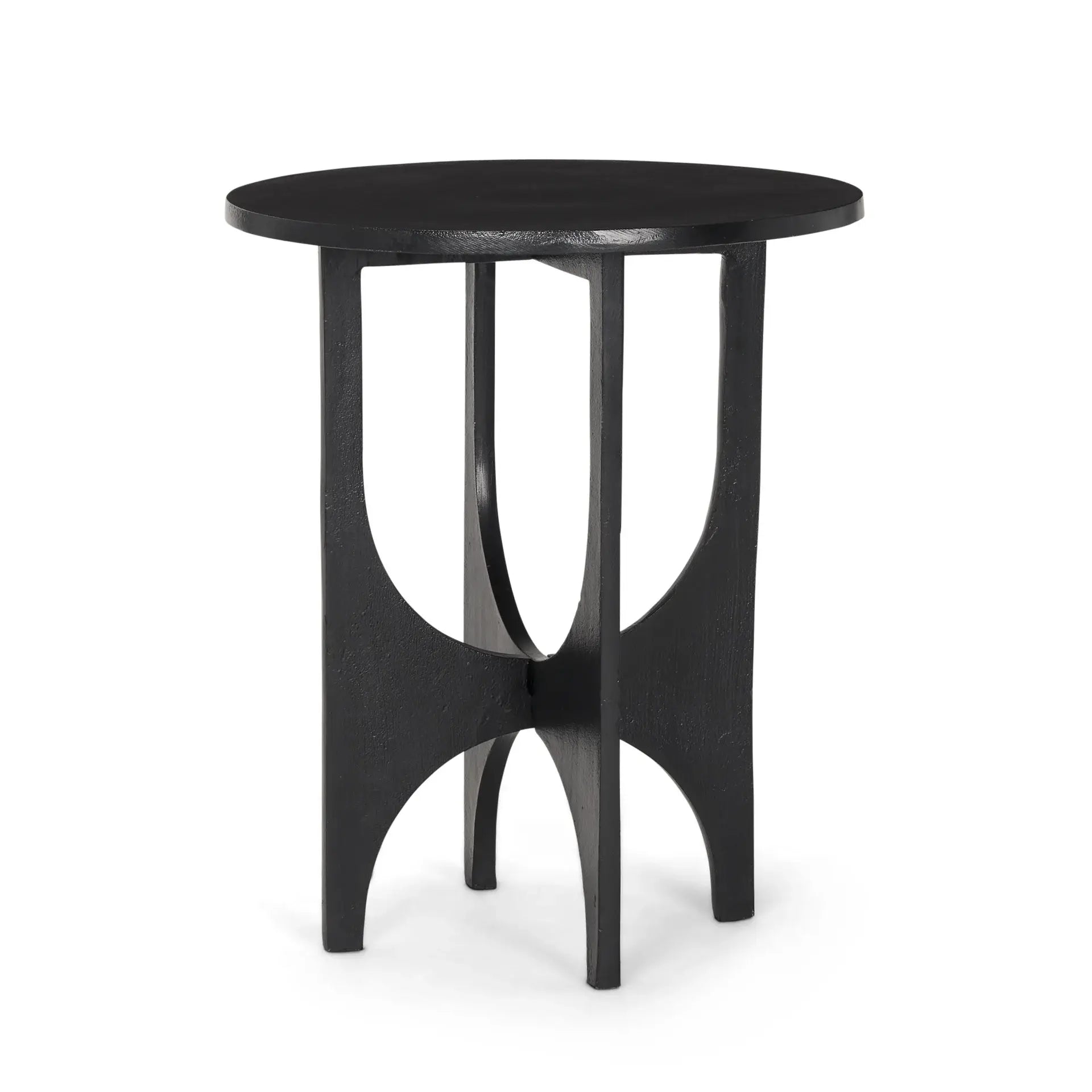18" Black Iron and Metal Tray Table - Homeroots - Flyclothing LLC