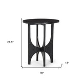18" Black Iron and Metal Tray Table - Homeroots - Flyclothing LLC