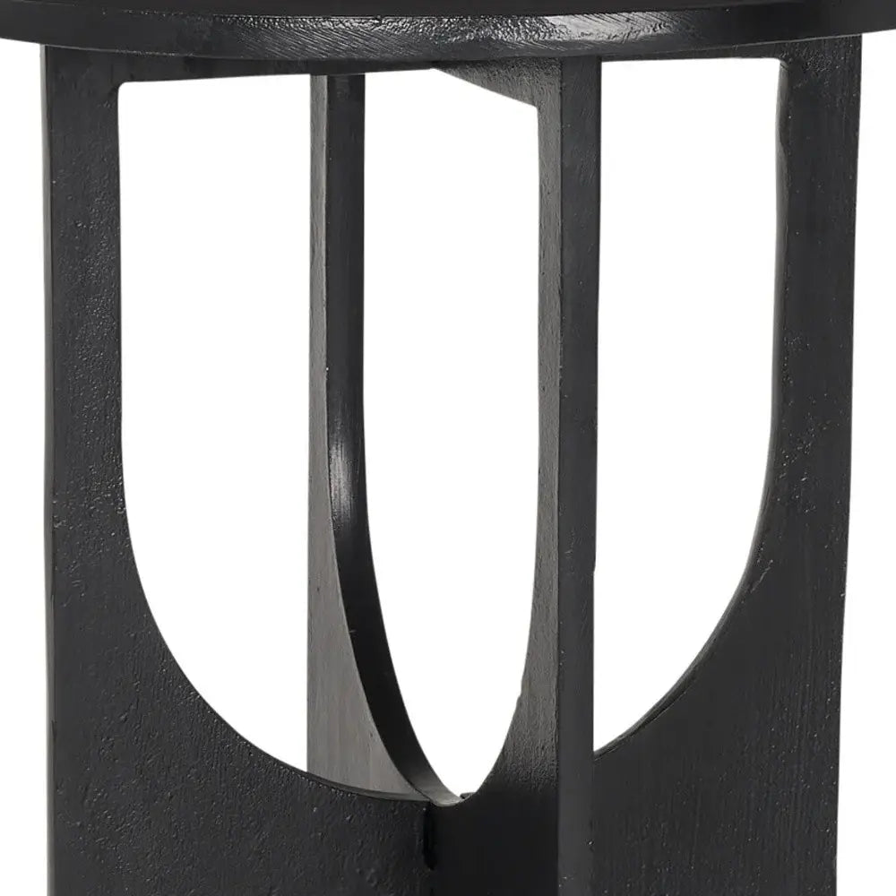 18" Black Iron and Metal Tray Table - Homeroots - Flyclothing LLC