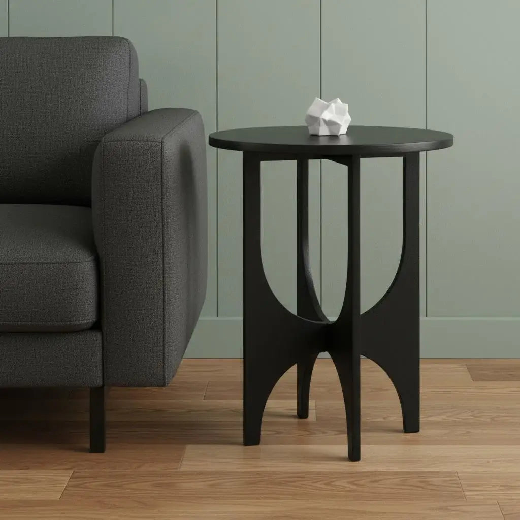 18" Black Iron and Metal Tray Table - Homeroots - Flyclothing LLC