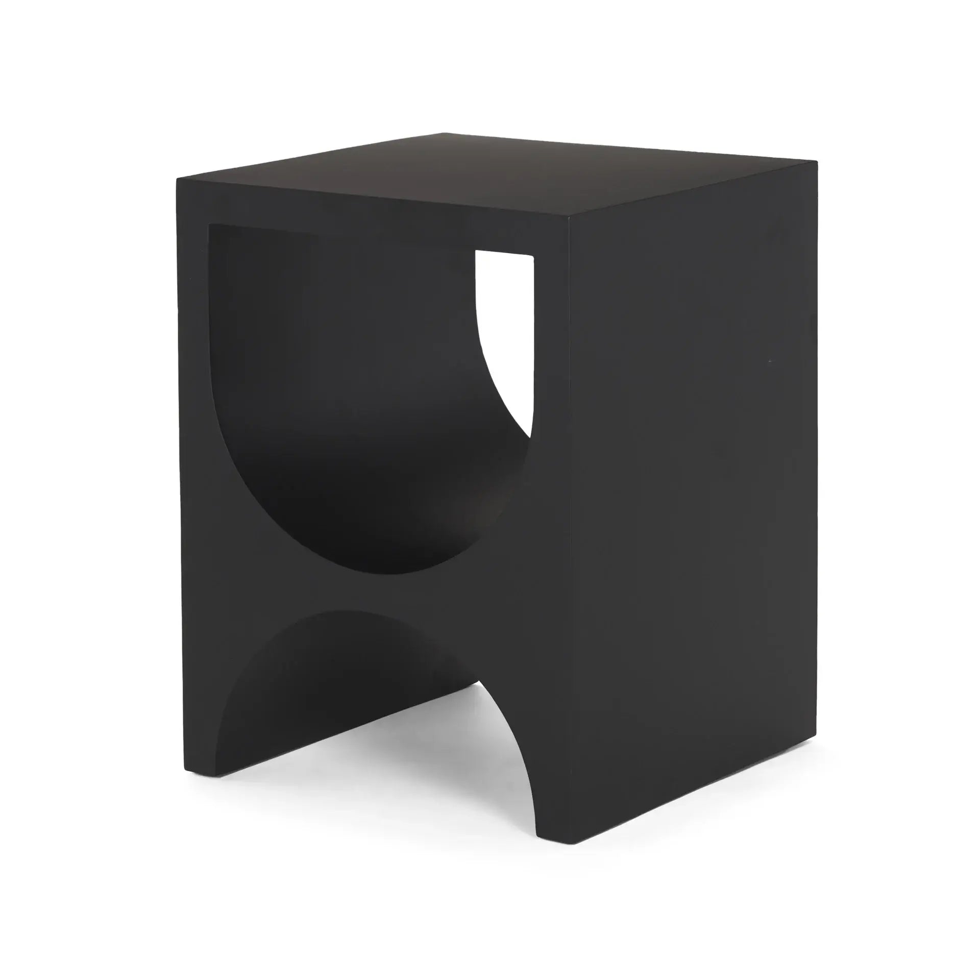 22" Black Iron Square Sled End Table - Homeroots - Flyclothing LLC